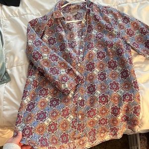 Printed button down
